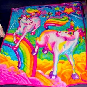 LISA FRANK UNICORN PLUSH THROW